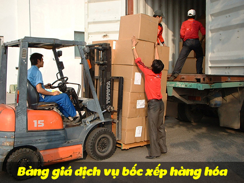 Bảng giá dịch vụ bốc xếp hàng hóa