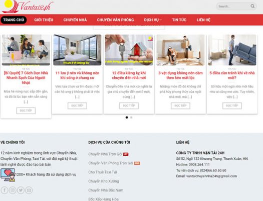 Kiểm tra trang web chuyển nhà uy tín