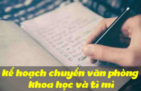 kế hoạch chuyển văn phòng khoa học và tỉ mỉ