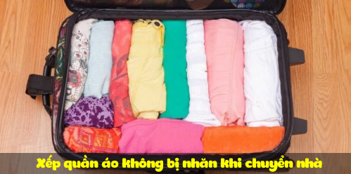 Xếp quần áo khi chuyển nhà