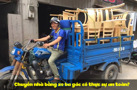 Chuyển nhà bằng xe ba gác có thực sự an toàn
