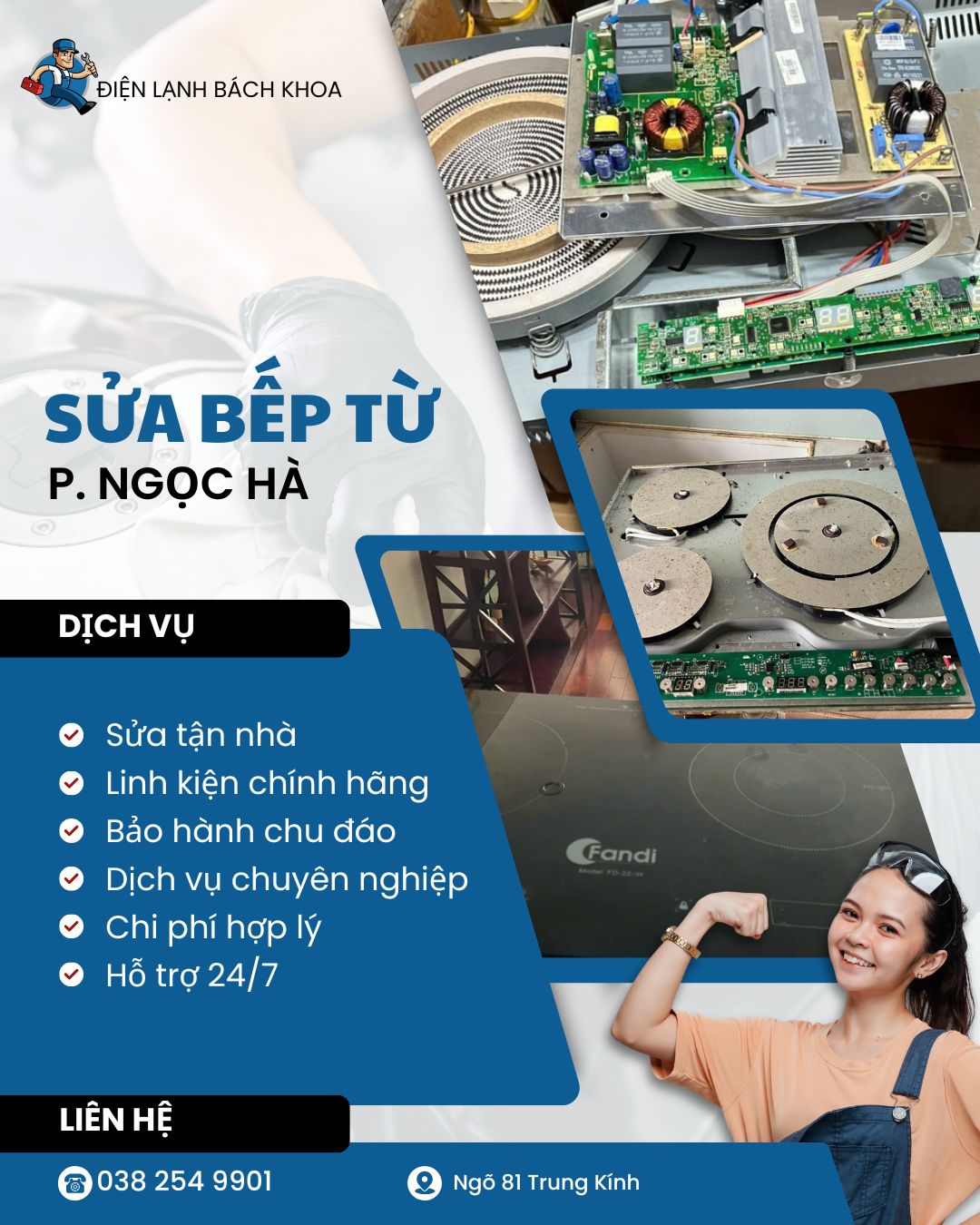 sửa chữa bếp từ phường ngọc hà