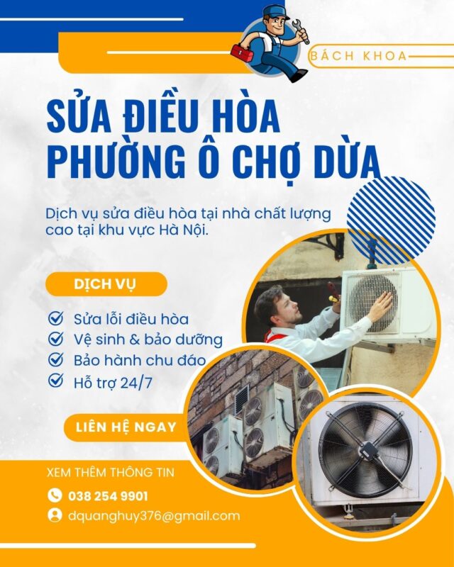 Sửa điều hòa phường Ô Chợ Dừa
