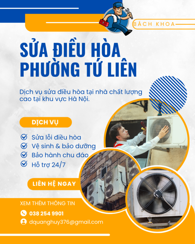 Sửa Điều Hòa Phường Tứ Liên: Dịch Vụ Chuyên Nghiệp – Thợ Giỏi – Đến Ngay Sửa điều hòa phường Tứ Liên