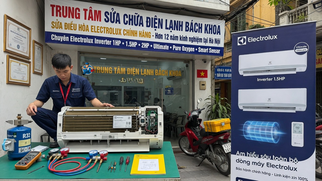 Sửa Điều Hòa Electrolux – Trung Tâm Sửa Chữa Điện Lạnh Bách Khoa Uy Tín Tại Hà Nội lỗi thường gặp điều hòa elextrolux